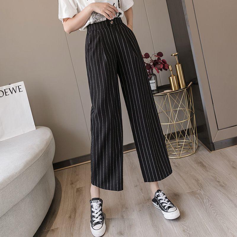 Summer Thin Wide Leg Pants Women s High Waist Nine-Tenths Straight Pants Spring Autumn Loose Stripe Trousers Blazer Pants 2XL чорний
Summer Thin Wide Leg Pants Women s High Waist Nine-Tenths Straight Pants Spring Autumn Loose Stripe Trousers Blazer Pants 2XL чорний