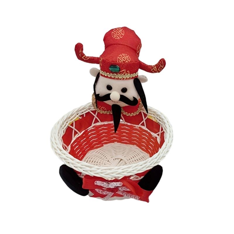 God of Wealth Fruit Basket Spring Festival Candy Holder Chinese New Years Treat Bowl Bamboo Basket Desk Snacks Tray красный
God of Wealth Fruit Basket Spring Festival Candy Holder Chinese New Years Treat Bowl Bamboo Basket Desk Snacks Tray красный