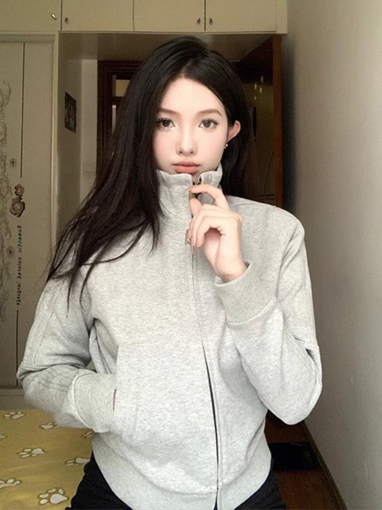 Женский серый свитшот со стойкой - Двойная молния, Короткий стиль, Легкий для ранней весны/осени (2025) 2XL (70-80 kg) серый
Женский серый свитшот со стойкой - Двойная молния, Короткий стиль, Легкий для ранней весны/осени (2025) 2XL (70-80 kg) серый