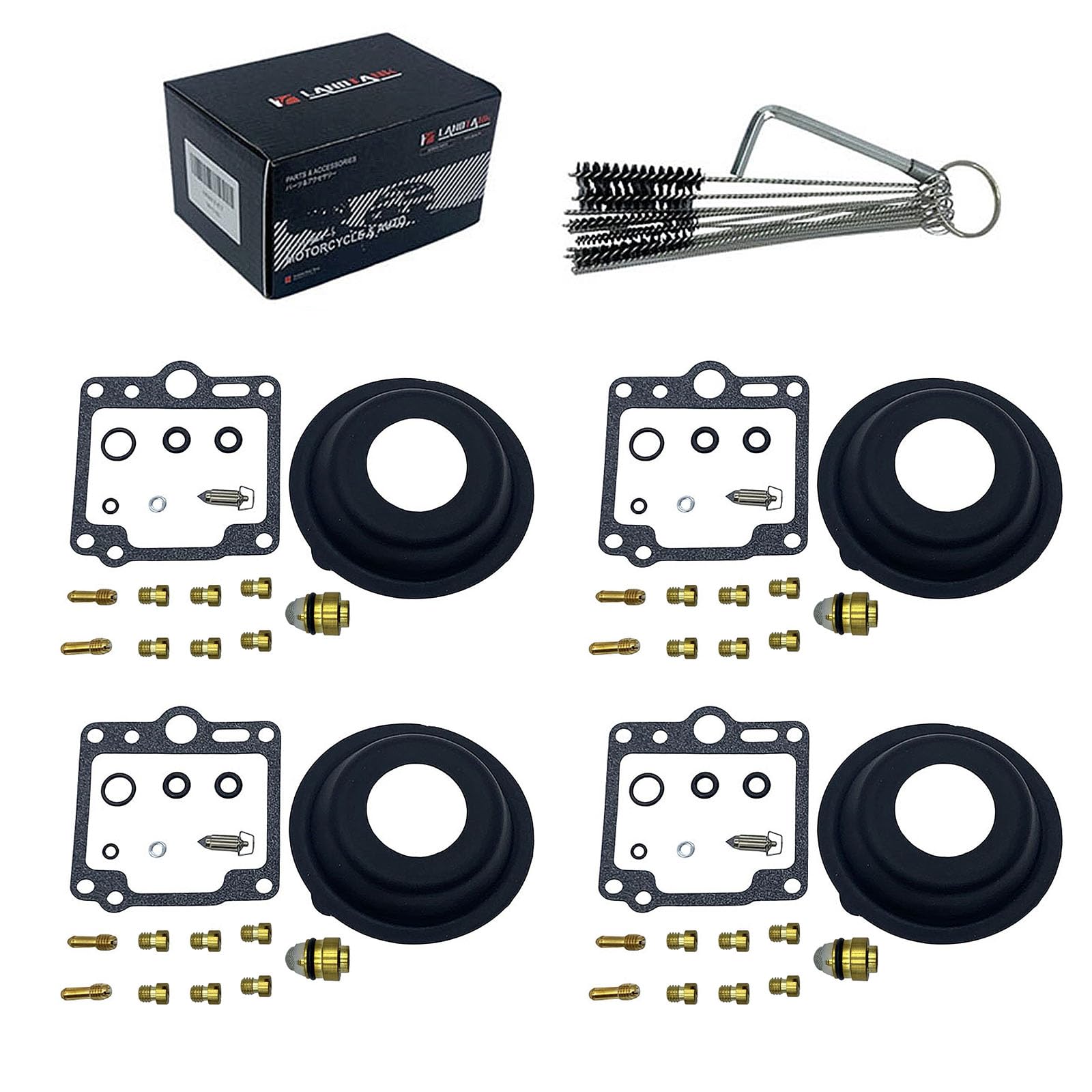 LandTank XJR1200 4KG Carburetor Overhaul Kit 4KG1 4KG2 4KG3 Disassembly Float Gasket Diaphragm Main Jet
LandTank XJR1200 4KG Carburetor Overhaul Kit 4KG1 4KG2 4KG3 Disassembly Float Gasket Diaphragm Main Jet