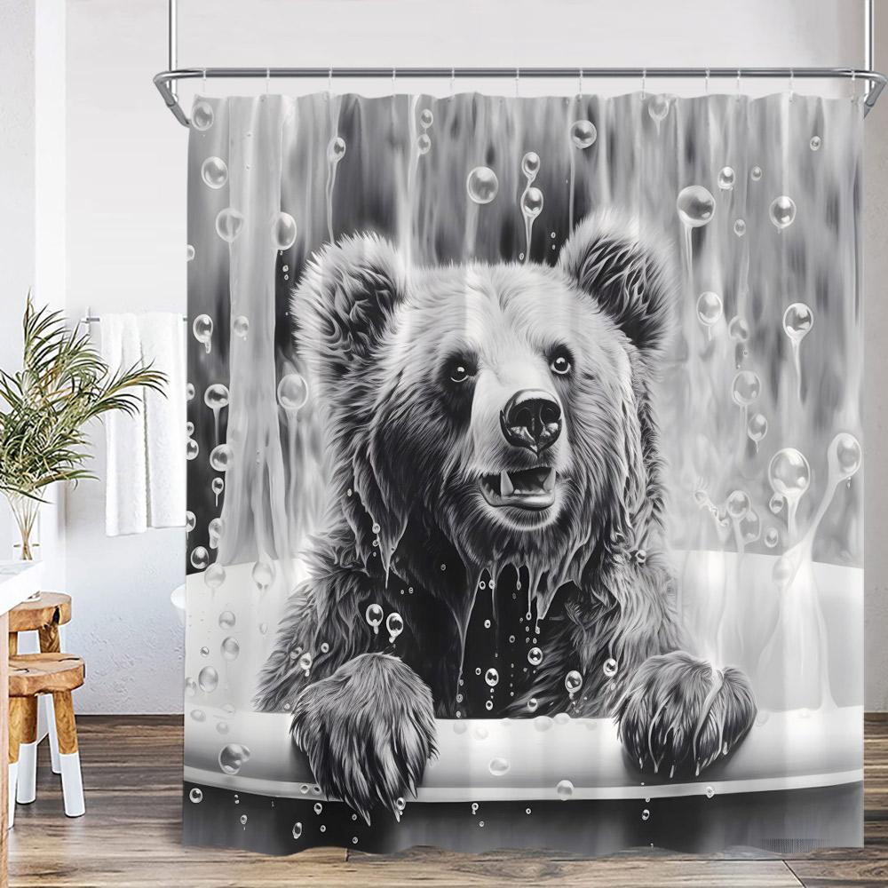 Funny Animals Shower Curtain Bathing Animal Chimpanzee Deer Elk Cat Dog Leopard Bear Bathtub Decor Modern Polyester Bath Curtain W60H190(CM)-1 Pcs
Funny Animals Shower Curtain Bathing Animal Chimpanzee Deer Elk Cat Dog Leopard Bear Bathtub Decor Modern Polyester Bath Curtain W60H190(CM)-1 Pcs
