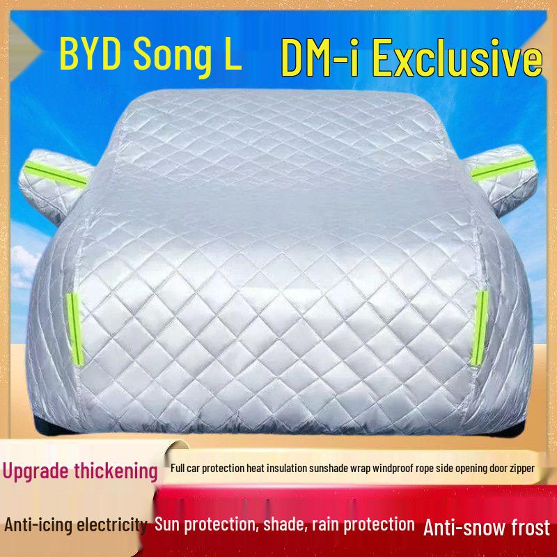 BYD Song L DM-i All-Weather Car Cover: Snow, Sun & Dust Protection Thickened with Cotton, Anti-Hail, All-Season
BYD Song L DM-i All-Weather Car Cover: Snow, Sun & Dust Protection Thickened with Cotton, Anti-Hail, All-Season