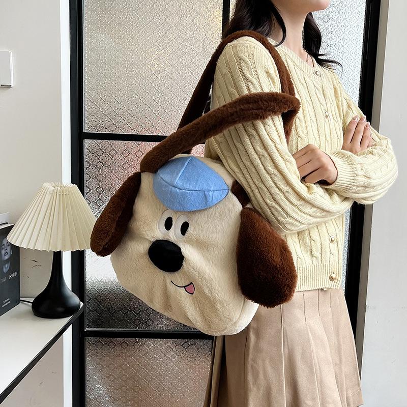 New cartoon cute plush dog bag female 2025 autumn and winter new play large capacity shoulder bag tote bag One Size
New cartoon cute plush dog bag female 2025 autumn and winter new play large capacity shoulder bag tote bag One Size