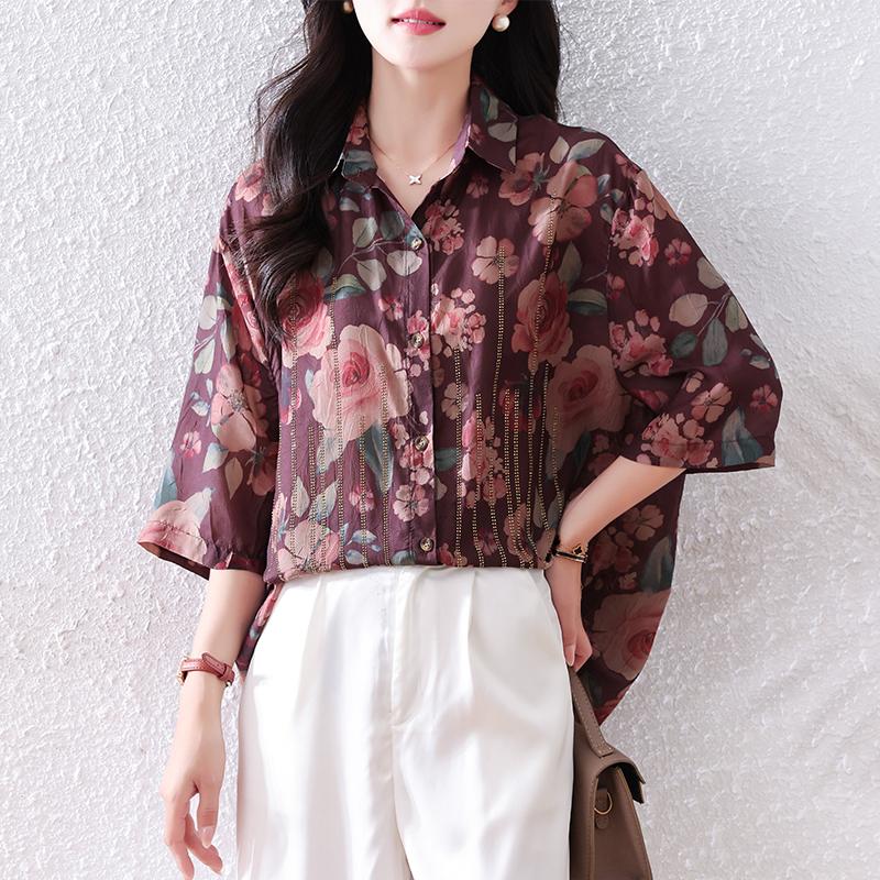 DIMANAF 2025 Summer Plus Size Floral Blouse Oversized T-Shirt Women Loose Tops Tees Fashion New Shirt L фіолетовий
DIMANAF 2025 Summer Plus Size Floral Blouse Oversized T-Shirt Women Loose Tops Tees Fashion New Shirt L фіолетовий