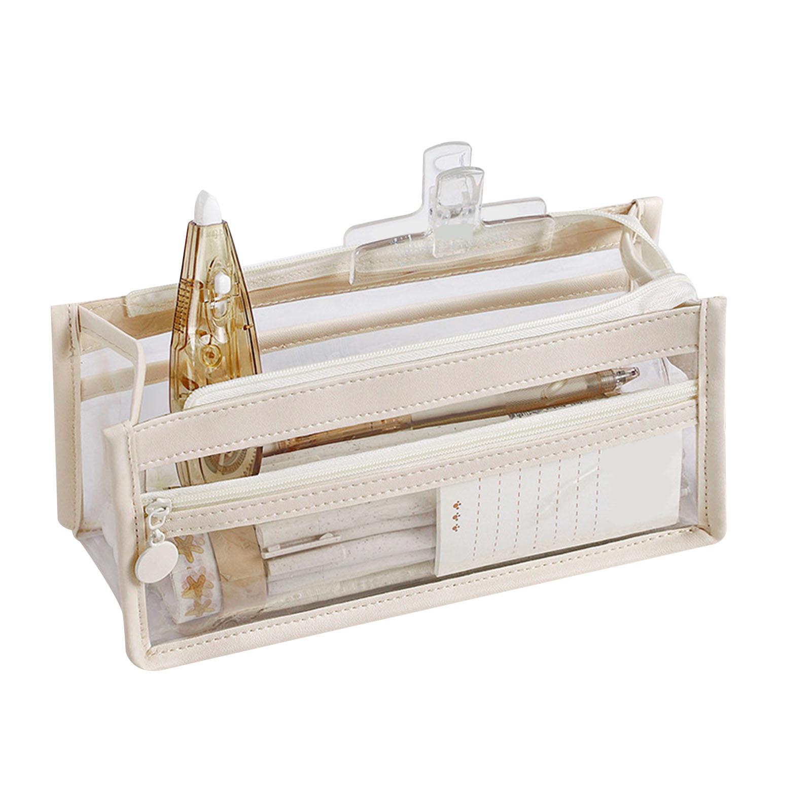 Pencil Case Transparent Simple Multifunctional Portable Pencil Bag Pen Pouch for Stationery білий
Pencil Case Transparent Simple Multifunctional Portable Pencil Bag Pen Pouch for Stationery білий