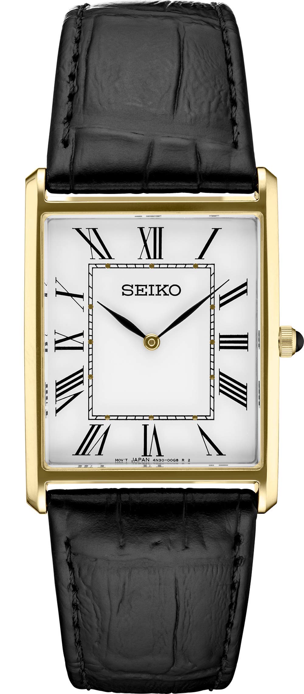 Seiko Квадратные Золотые Часы с Черным Кожаным Ремешком Золотые Мужские SWR052, золотой
Seiko Квадратные Золотые Часы с Черным Кожаным Ремешком Золотые Мужские SWR052, золотой