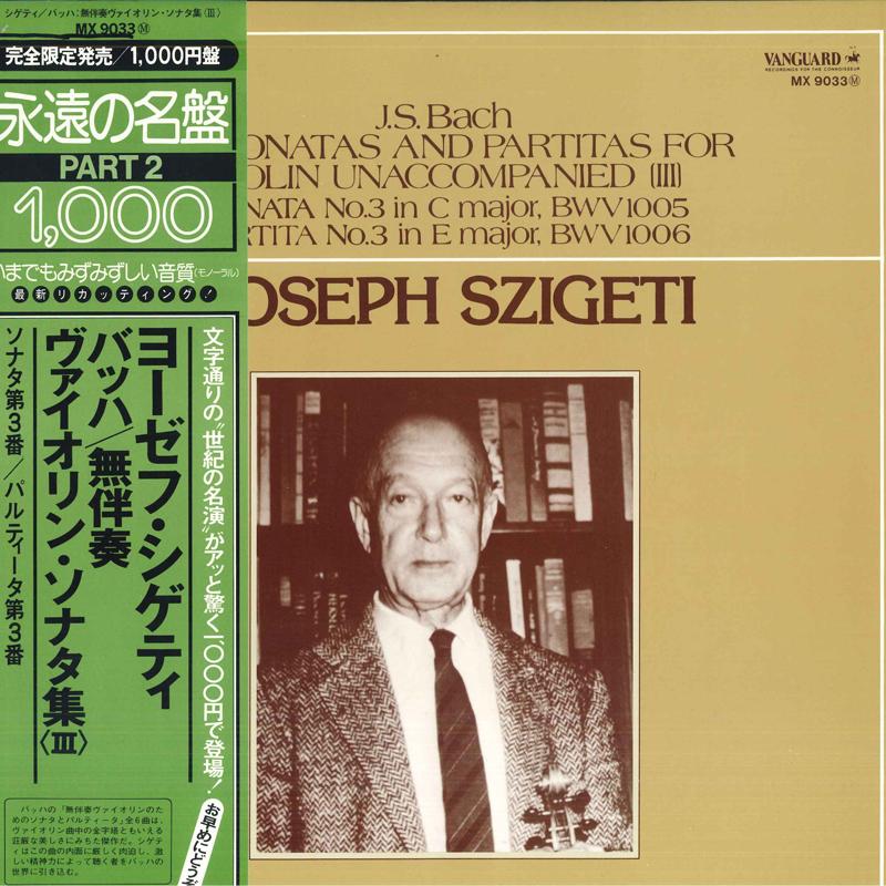 LP Record JOSEPH SZIGETI - Bach: Six Sonatas And Partitas For MX9033 VANGUARD 1978 Japan Obi Classical Used
LP Record JOSEPH SZIGETI - Bach: Six Sonatas And Partitas For MX9033 VANGUARD 1978 Japan Obi Classical Used