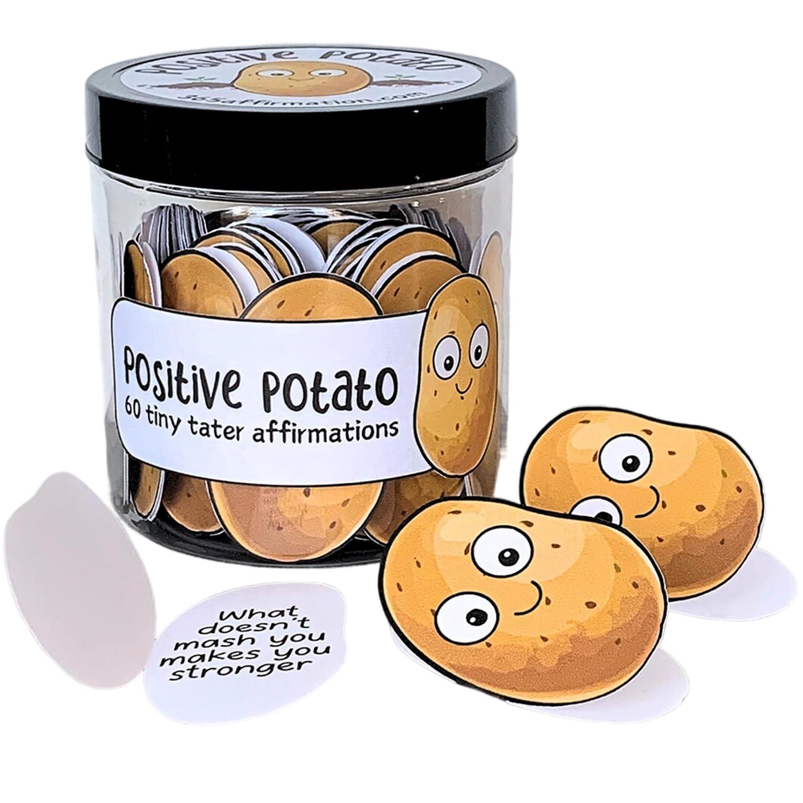 Positive Potato Affirmation Cards 60 Motivational Quotes for Encouragement, Self-Care, and Positivity Boost One Size
Positive Potato Affirmation Cards 60 Motivational Quotes for Encouragement, Self-Care, and Positivity Boost One Size