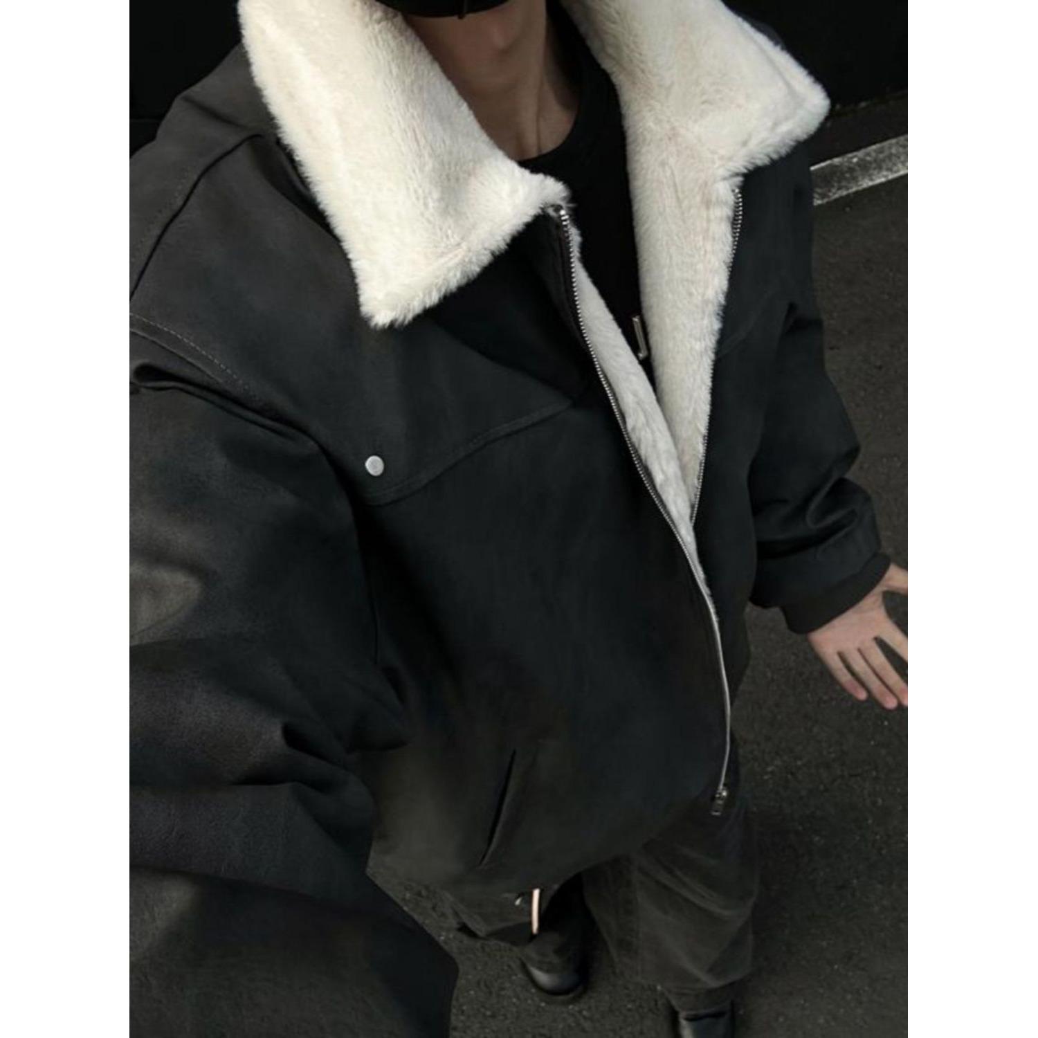 Unisex Brown Lambswool Jacket, Winter Lapel Cotton Coat, Retro American Motorcycle Leather Cotton Jacket XXL чорний
Unisex Brown Lambswool Jacket, Winter Lapel Cotton Coat, Retro American Motorcycle Leather Cotton Jacket XXL чорний