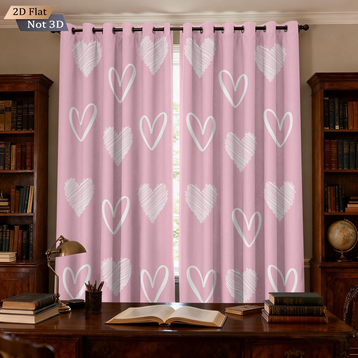2Pcs Valentine S Day Pink Love Print Blocking Curtains Multi Size Living Room Bedroom Insulation Decoration Machine Washable 140x160&Grommet Top
2Pcs Valentine S Day Pink Love Print Blocking Curtains Multi Size Living Room Bedroom Insulation Decoration Machine Washable 140x160&Grommet Top
