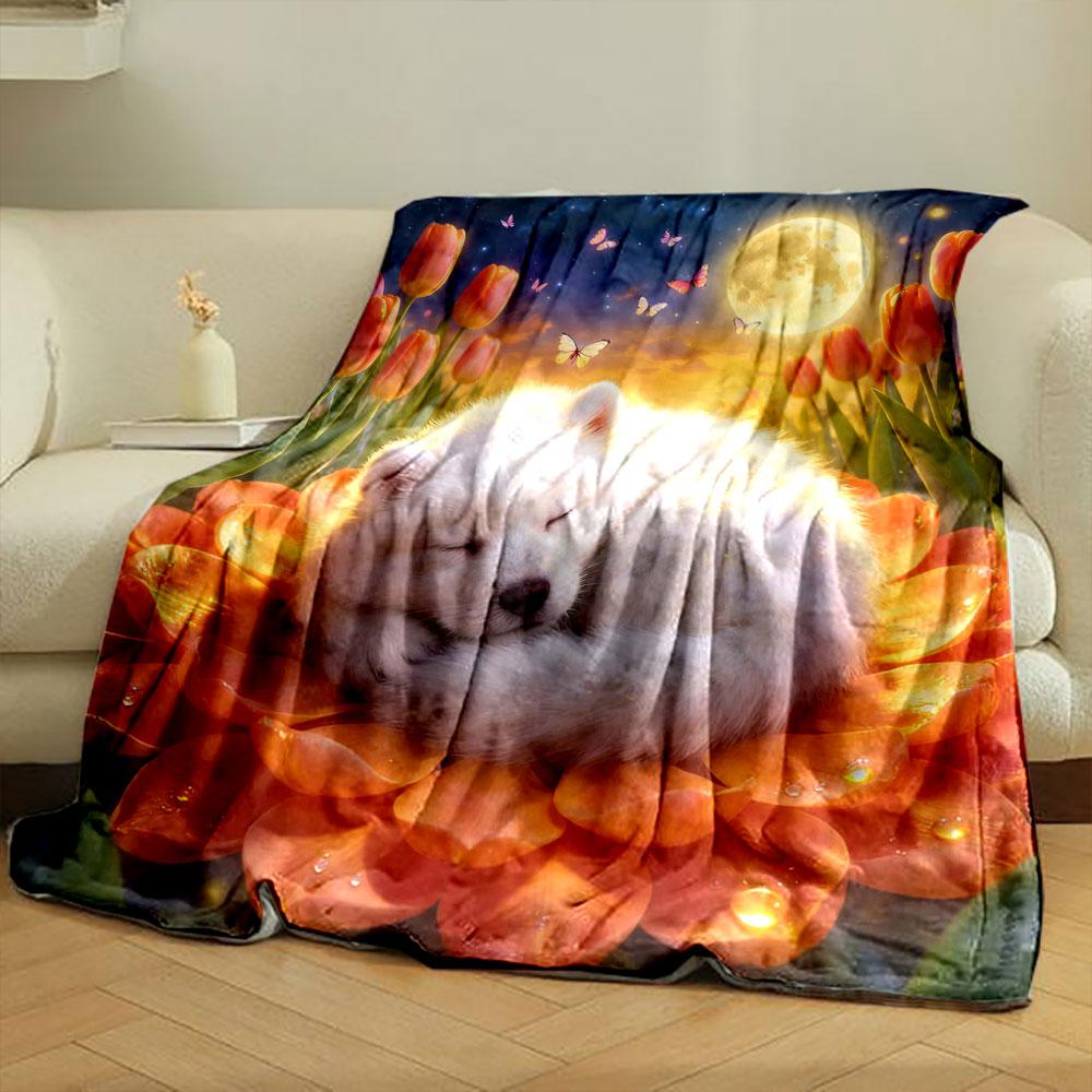 1PC Cute Animals Surrounded By Flowers Print Warm Comfortable Blanket Home Travel Camping for Adults and Kids Luxury Gifts 75x90cm
1PC Cute Animals Surrounded By Flowers Print Warm Comfortable Blanket Home Travel Camping for Adults and Kids Luxury Gifts 75x90cm