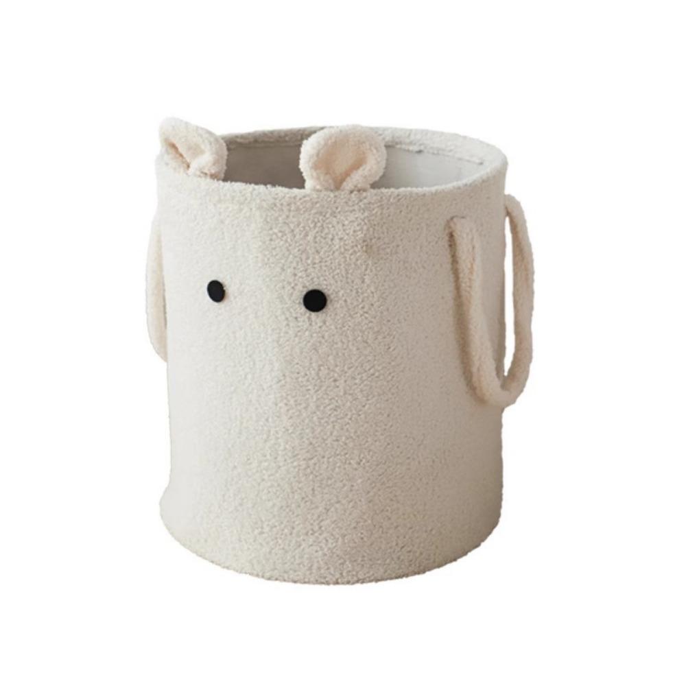 Милая мультяшная складная корзина большой вместимости, плюшевая корзина для хранения для дома M белый