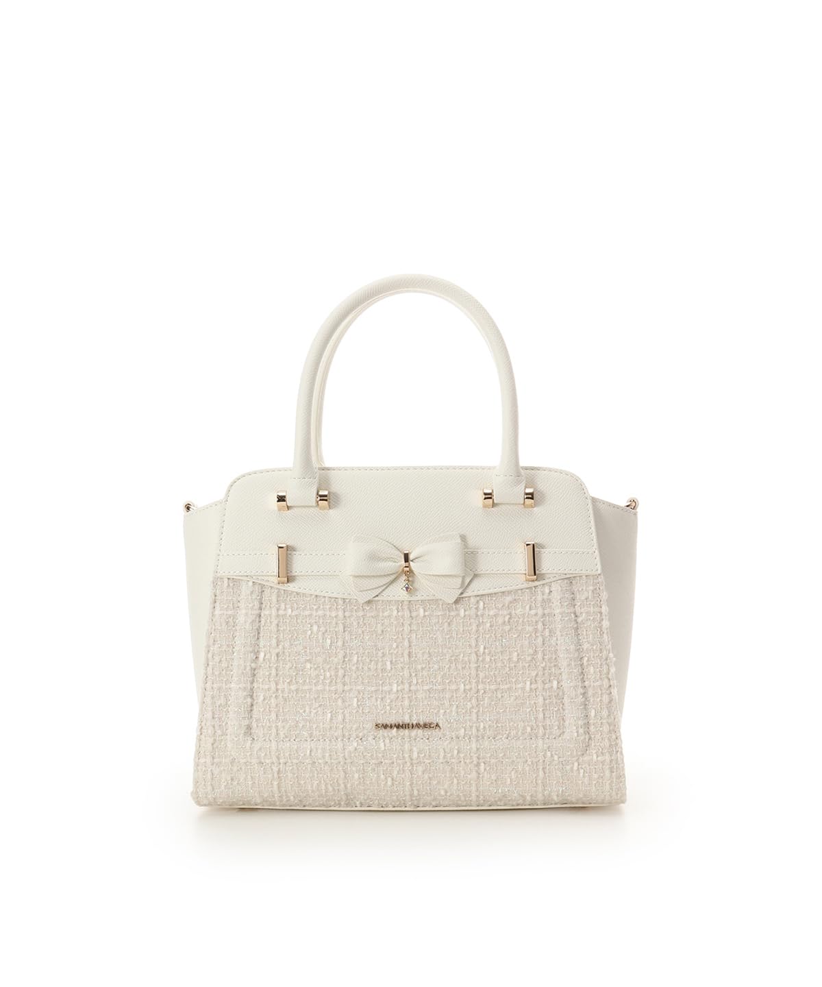 New color tweed accent ribbon handbag
New color tweed accent ribbon handbag