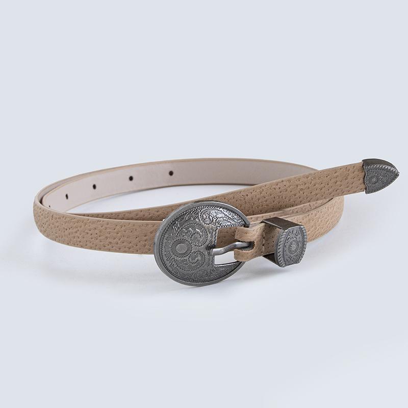 Женский винтажный ремень из натуральной кожи с гравированной серебряной пряжкой в западном стиле абрикосовый
Женский винтажный ремень из натуральной кожи с гравированной серебряной пряжкой в западном стиле абрикосовый