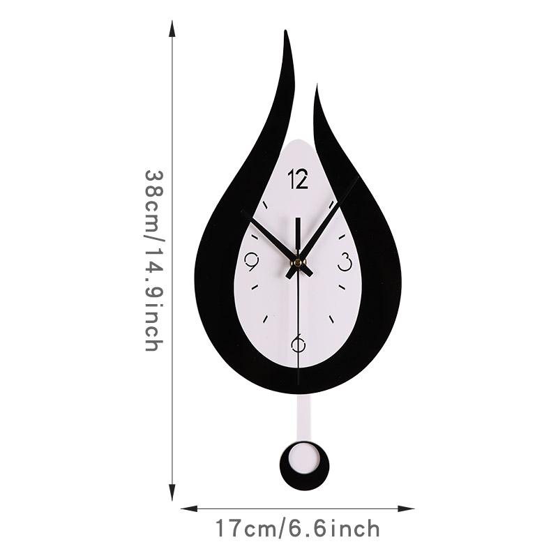 Waterdrop Swinging Wall Clock Acrylic Black and White Contrast Clock Home Living Room Bedroom Wall Decoration Clock (black,38cm) чорний
Waterdrop Swinging Wall Clock Acrylic Black and White Contrast Clock Home Living Room Bedroom Wall Decoration Clock (black,38cm) чорний
