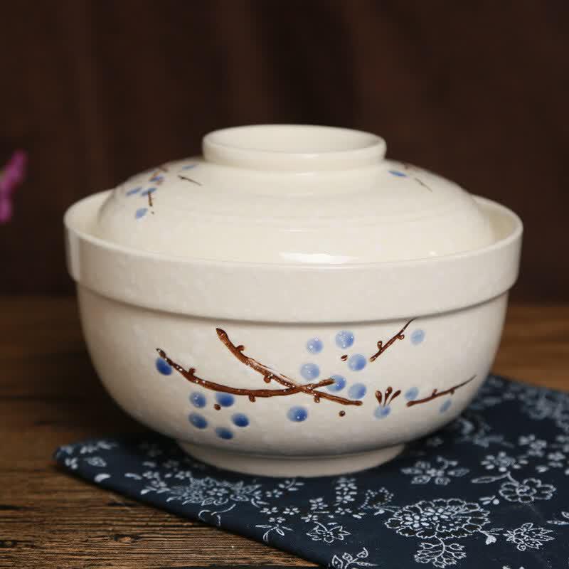 6.5-inch Japanese Hand-Painted Ceramic Lidded Noodle Bowl
6.5-inch Japanese Hand-Painted Ceramic Lidded Noodle Bowl