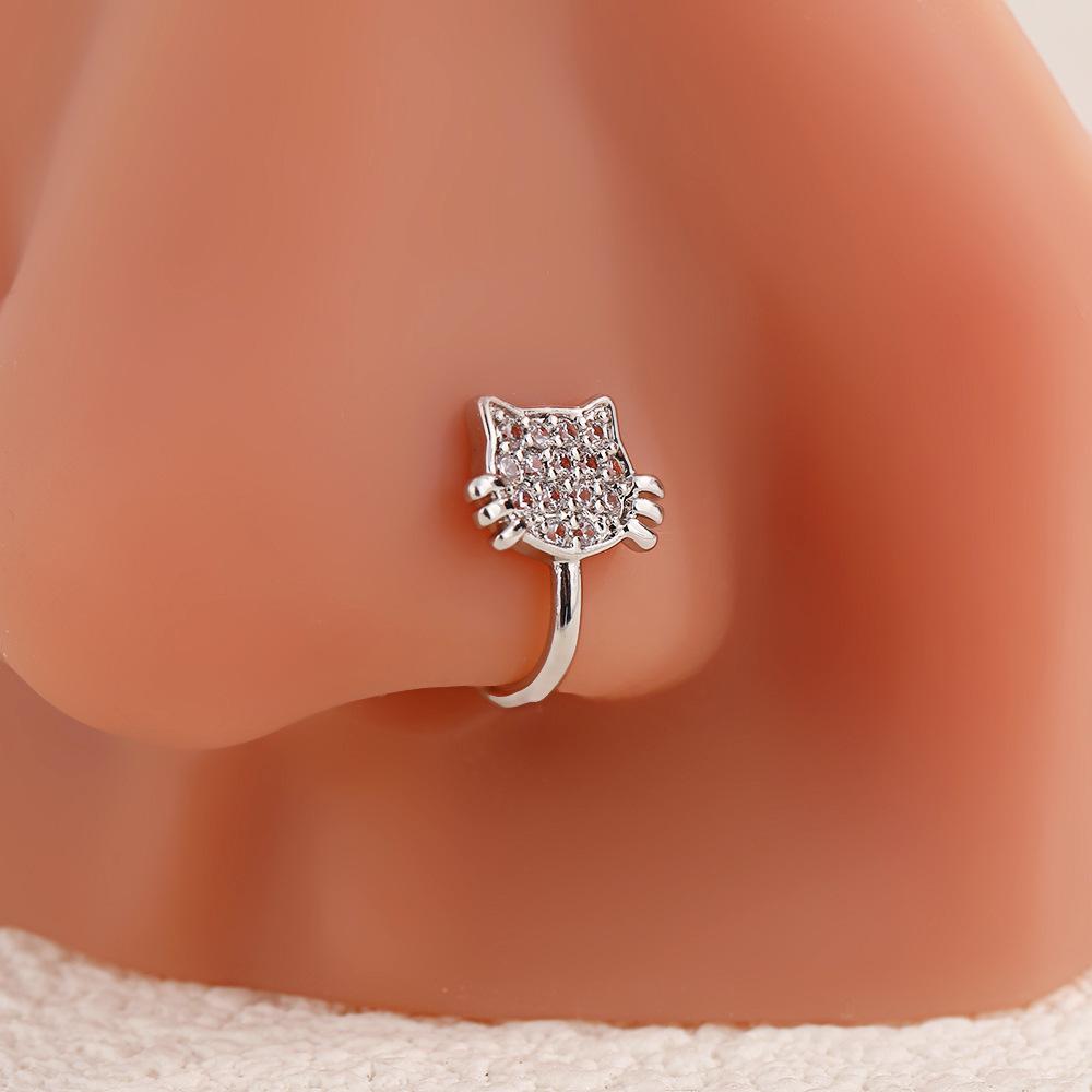 Cute Cat U-Shaped Nose Clip, Sweet Free Piercing Nose Stud, Premium-Feeling Copper Gold-Plated Zircon Nose Ring.
Cute Cat U-Shaped Nose Clip, Sweet Free Piercing Nose Stud, Premium-Feeling Copper Gold-Plated Zircon Nose Ring.