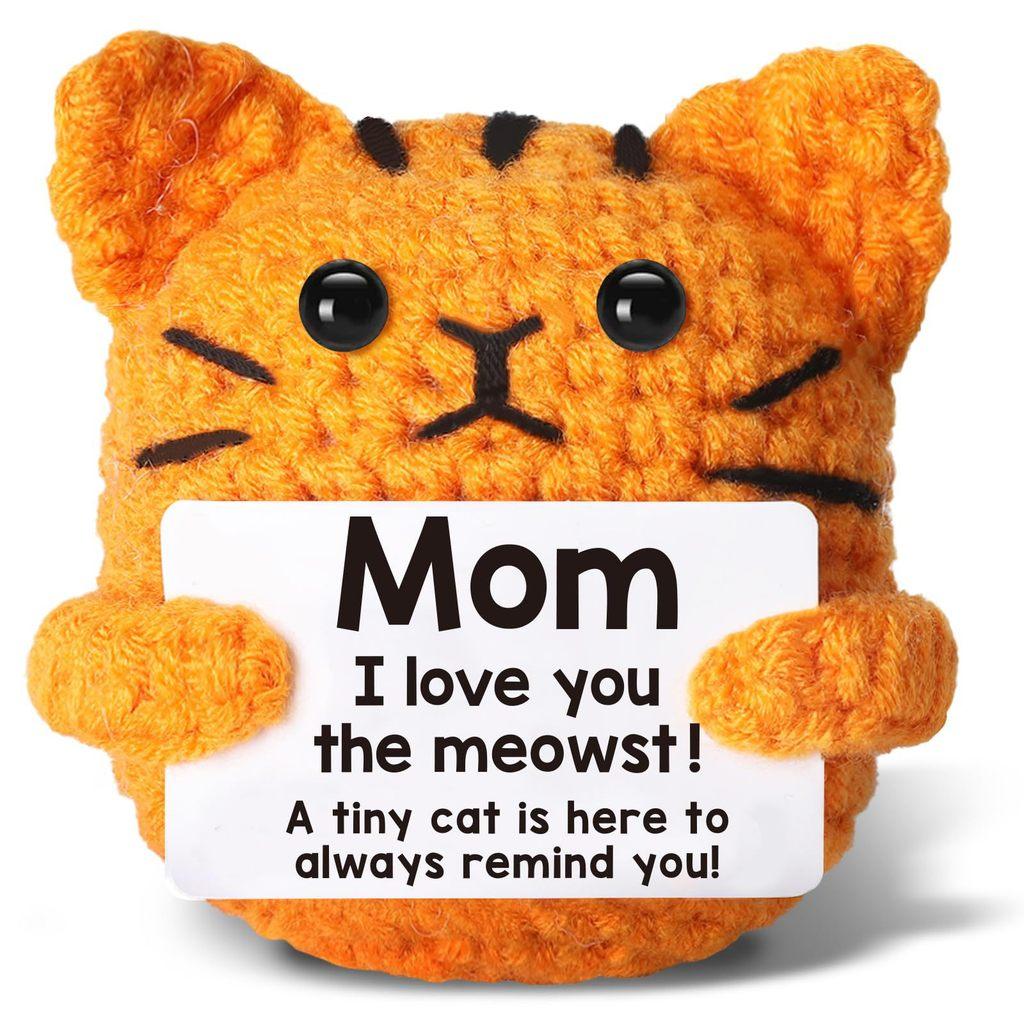 Pink And Orange Kittens Positive Crochet Animals Doll With Card Desktop Ornament Emotional Support Handmade Knitted Cheer Up Toy
Pink And Orange Kittens Positive Crochet Animals Doll With Card Desktop Ornament Emotional Support Handmade Knitted Cheer Up Toy
