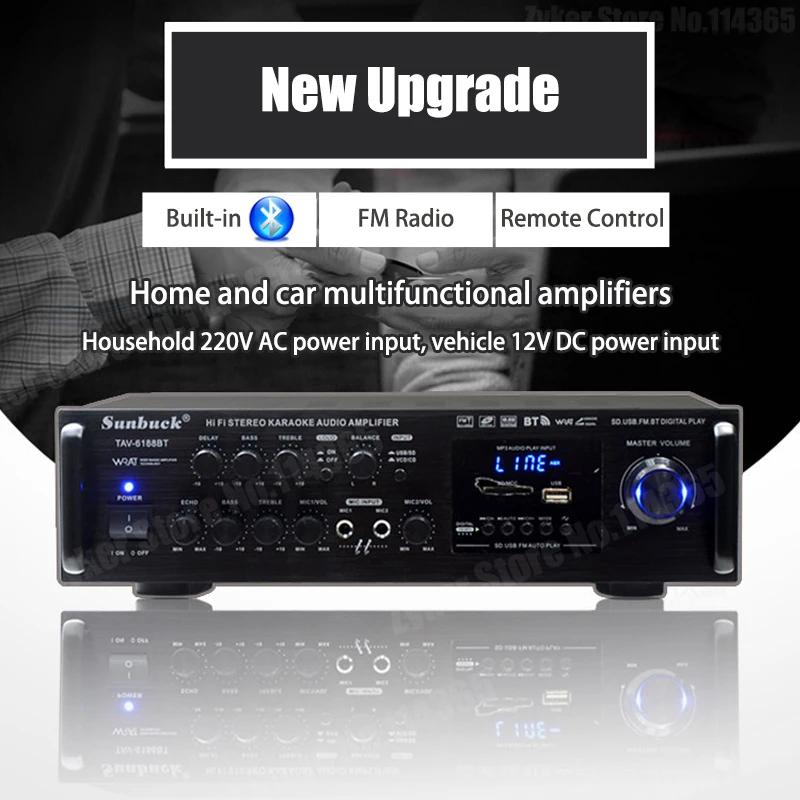 12В 220В Bluetooth Аудио Усилитель Поддержка Микрофонного входа USB SD FM AUX Цифровое Аудио Стерео Усилитель Динамик Для Дома Автомобиля 6188BT-EU
12В 220В Bluetooth Аудио Усилитель Поддержка Микрофонного входа USB SD FM AUX Цифровое Аудио Стерео Усилитель Динамик Для Дома Автомобиля 6188BT-EU