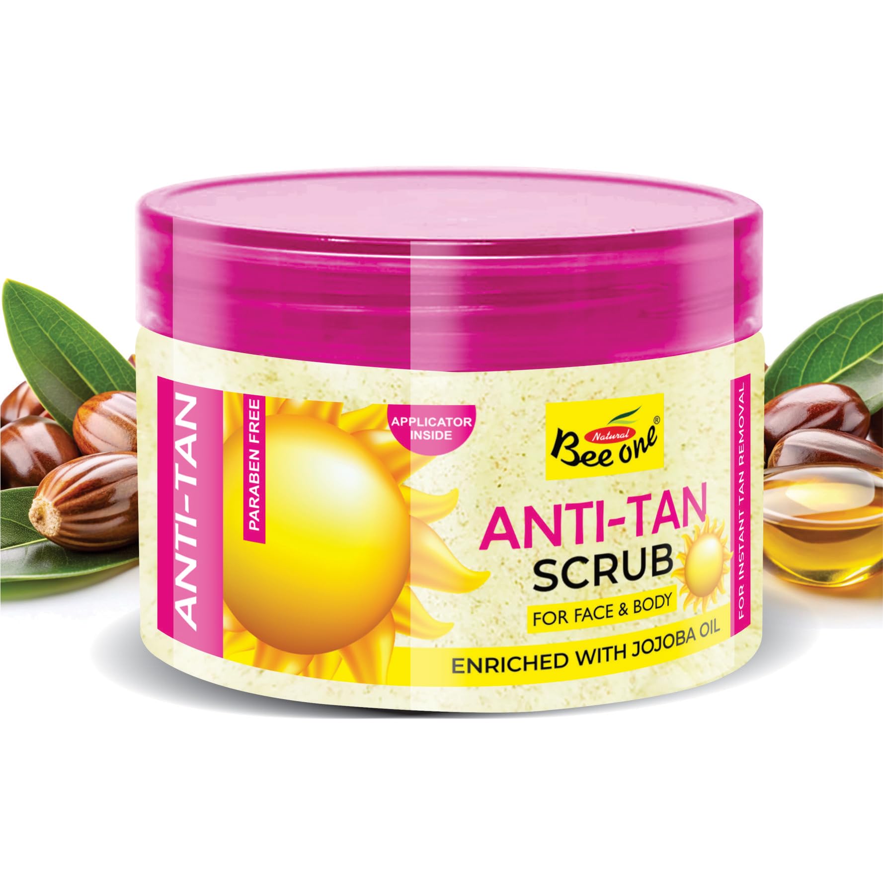 Bee One Anti Tan Scrub for Face & Body, 250ml, Removes Tan & Exfoliates Dead Skin Cells, Perfect for Blackhead Removal, Enriched with Jojoba Oil,
Bee One Anti Tan Scrub for Face & Body, 250ml, Removes Tan & Exfoliates Dead Skin Cells, Perfect for Blackhead Removal, Enriched with Jojoba Oil,