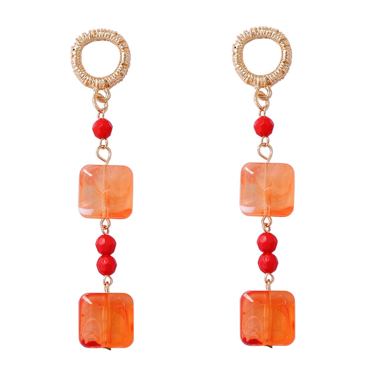Simple, fresh, niche and trendy geometric square orange patchwork long earrings, elegant and stylish women s earrings
Simple, fresh, niche and trendy geometric square orange patchwork long earrings, elegant and stylish women s earrings