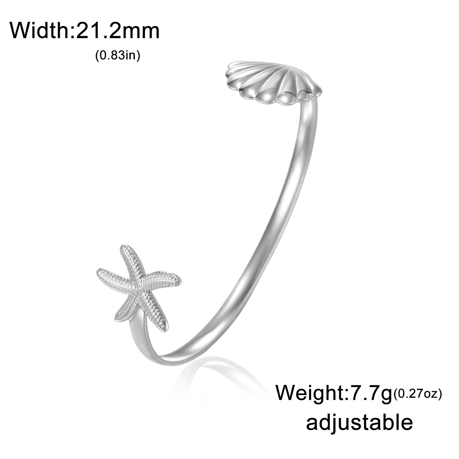 Gold Color Shell Starfish Cuff Bracelet for Women Girls Stainless Steel Trendy Summer Beach Jewelry Bracelet Gift Waterproof Adjustable
Gold Color Shell Starfish Cuff Bracelet for Women Girls Stainless Steel Trendy Summer Beach Jewelry Bracelet Gift Waterproof Adjustable