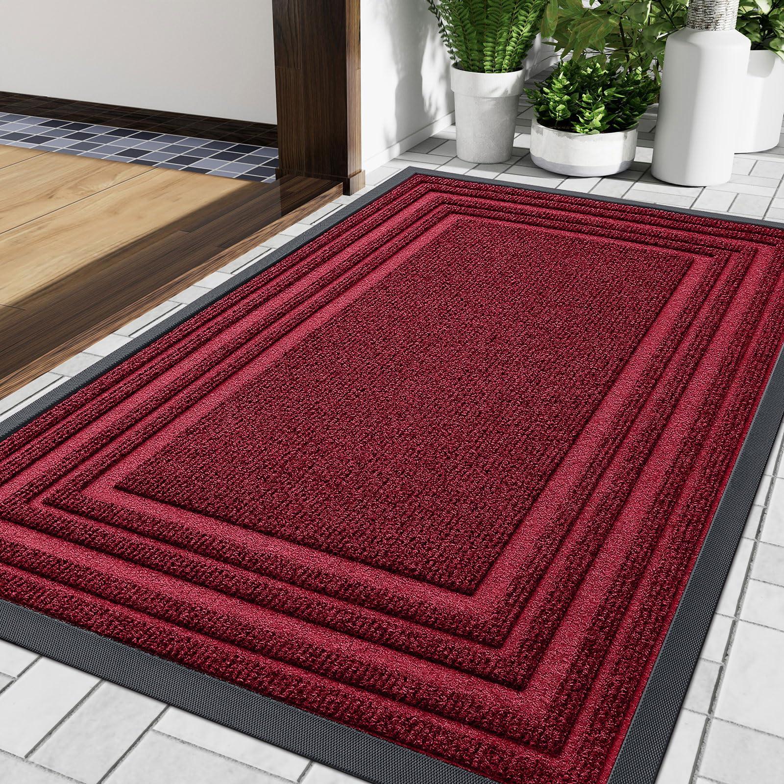 Olanly Floor Door Mat Heavy Duty Natural Rubber Mats Easy Clean Indoor Outdoor Non-slip Entry Doormats Low Profile Entryway Mats 40x75cm вино красного
Olanly Floor Door Mat Heavy Duty Natural Rubber Mats Easy Clean Indoor Outdoor Non-slip Entry Doormats Low Profile Entryway Mats 40x75cm вино красного