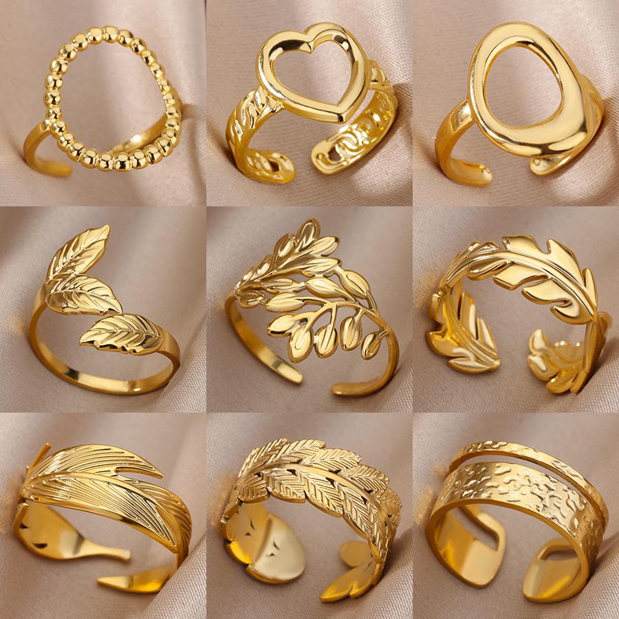 316L Stainless Steel Rings for Women Vintage Gold Color Geometric Ring Female Male Luxury Aesthetic Jewelry Accessories Gifts resizable
316L Stainless Steel Rings for Women Vintage Gold Color Geometric Ring Female Male Luxury Aesthetic Jewelry Accessories Gifts resizable