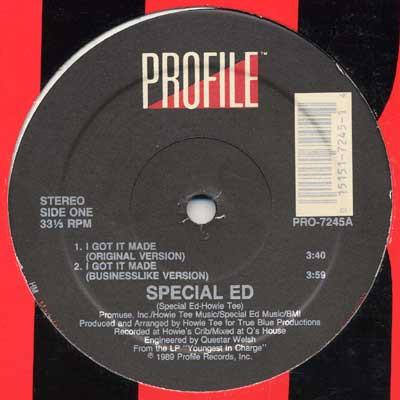 12inch Record SPECIAL ED - I Got It Made PRO7245 Profile Records 1989 US Rap & Hip-Hop/R&B Used
12inch Record SPECIAL ED - I Got It Made PRO7245 Profile Records 1989 US Rap & Hip-Hop/R&B Used