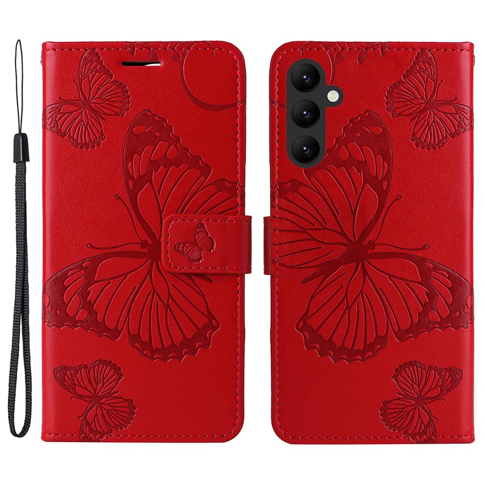 Для Samsung Galaxy A25 5G (Глобальний) Чохол-гаманець Шкіряний чохол для телефону з квітковим та метеликовим тисненням, підставка Red
Для Samsung Galaxy A25 5G (Глобальний) Чохол-гаманець Шкіряний чохол для телефону з квітковим та метеликовим тисненням, підставка Red