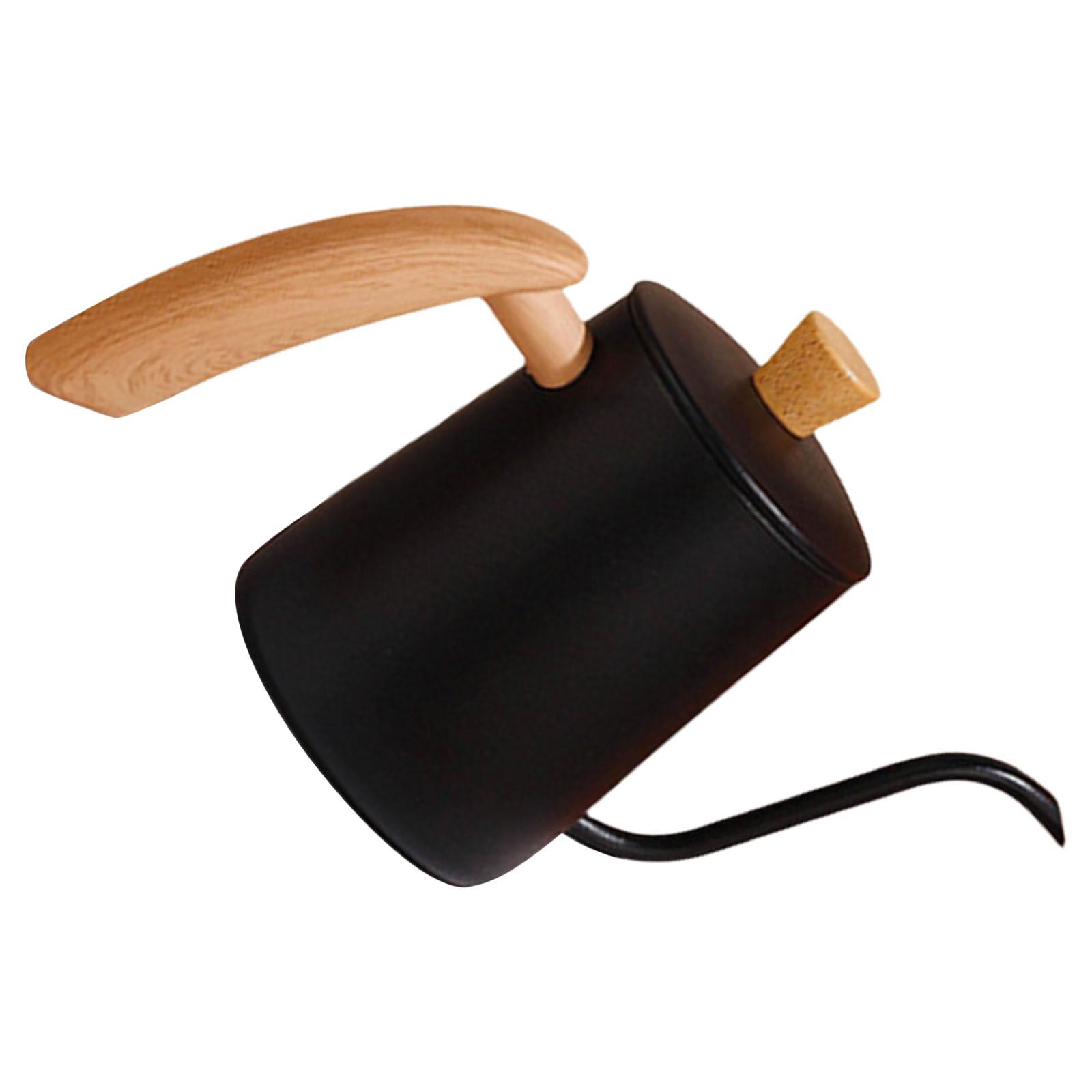 Нержавеющая сталь Пуровер Чайник 350 мл Ручной Заварочный Кофейник Длинный Носик-Гусак Кофейник Кухонный Инструмент Легко Чистить чёрный