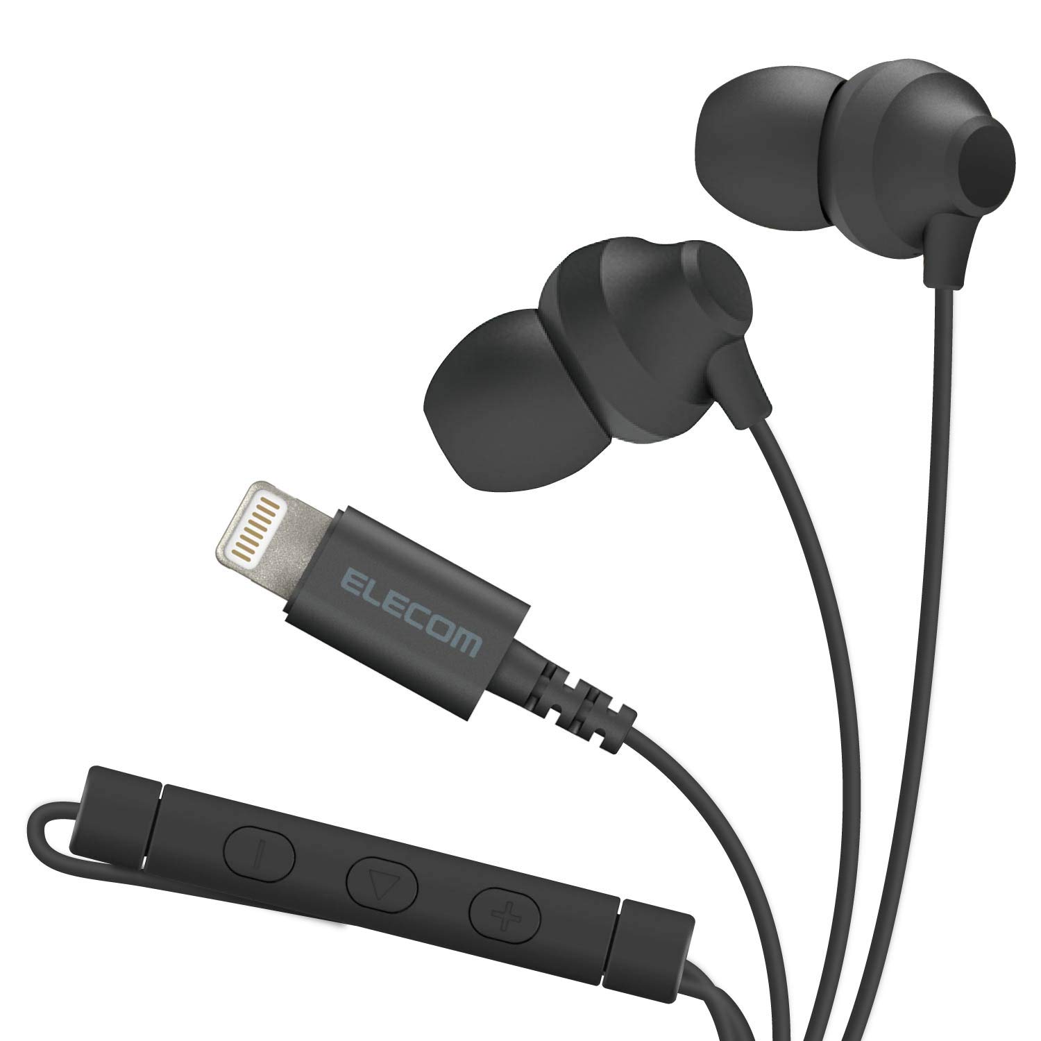 Stereo headphones with microphone, earplug type, Lightning 10.0mm, black
Stereo headphones with microphone, earplug type, Lightning 10.0mm, black