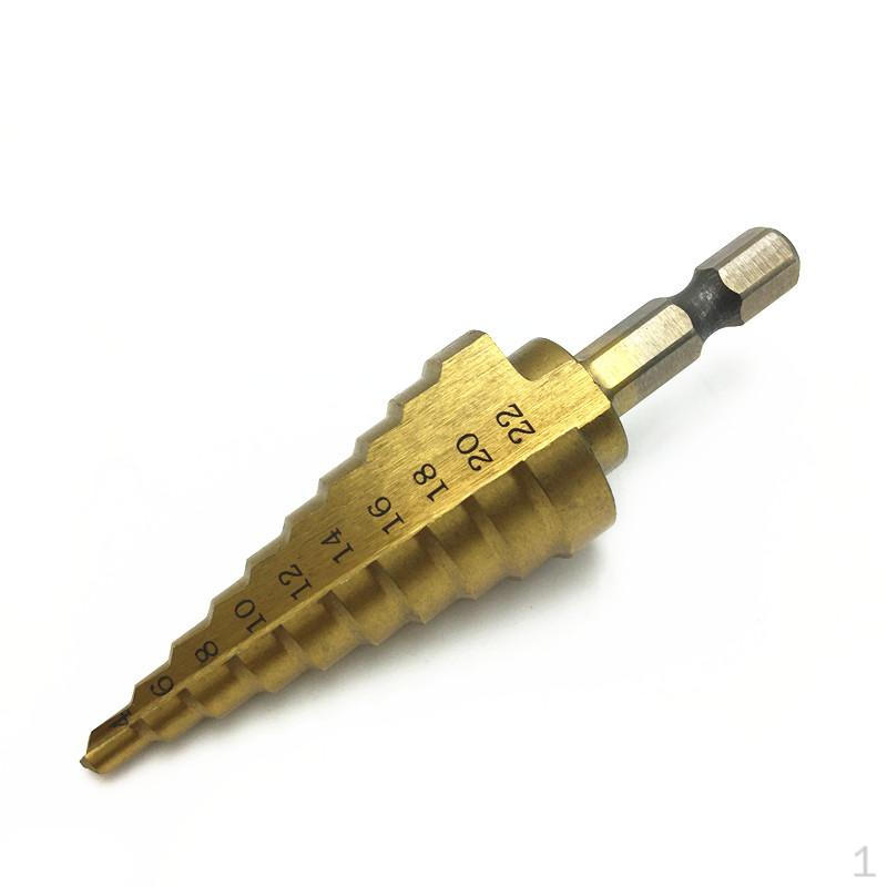 1/4 Steel Step Cone Drill Titanium Bit Hole 4-22MM
1/4 Steel Step Cone Drill Titanium Bit Hole 4-22MM
