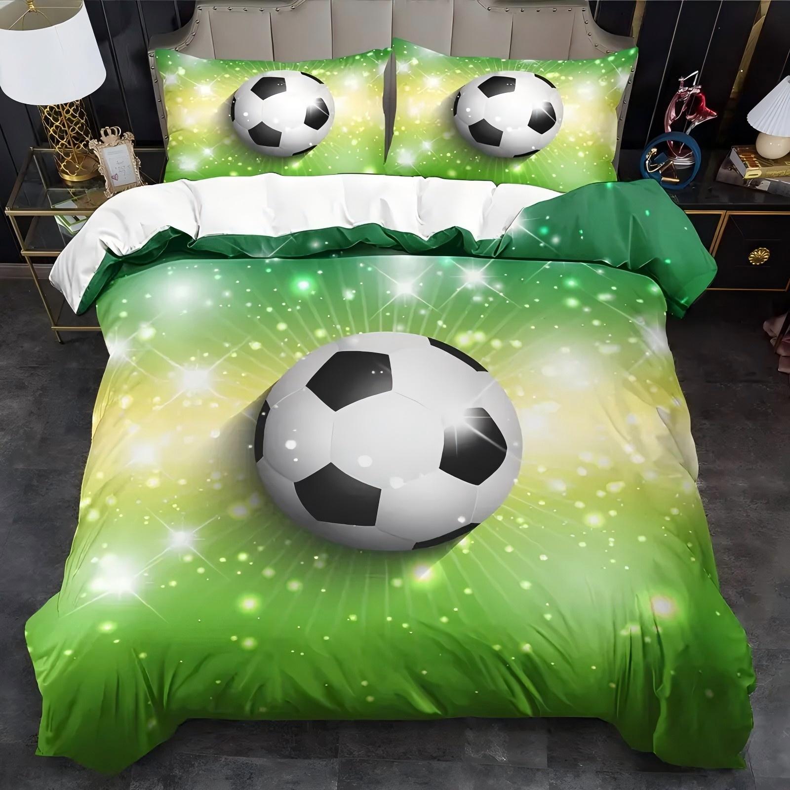 Зеленый фон Футбол 3D-принт Постельное белье для мальчика мужчины Полиэстер Декоративный стиль Спорт Мягкий Домашний Комплект пододеяльника 135x200cm 2pcs
Зеленый фон Футбол 3D-принт Постельное белье для мальчика мужчины Полиэстер Декоративный стиль Спорт Мягкий Домашний Комплект пододеяльника 135x200cm 2pcs