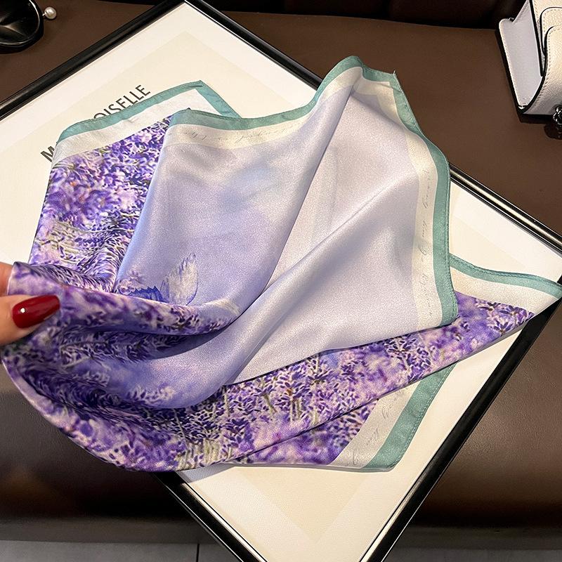 Lightweight Retro Pastoral Violet Floral Silk Scarf - Women s Spring/Summer Square Neck Scarf 53x53 cm
Lightweight Retro Pastoral Violet Floral Silk Scarf - Women s Spring/Summer Square Neck Scarf 53x53 cm