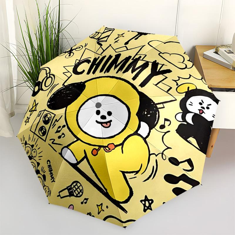1pc Chimmy, BT21 Character Automatic Folding Umbrella - Compact 8-Rib Design, Durable Plastic & Iron, Perfect Gift for Friends & Family, yy250923068
1pc Chimmy, BT21 Character Automatic Folding Umbrella - Compact 8-Rib Design, Durable Plastic & Iron, Perfect Gift for Friends & Family, yy250923068