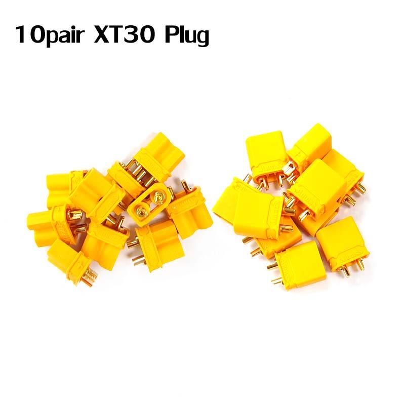 Amass 10/50 Pair XT30/XT30U/MR30/MR30PB Male/Female Bullet Connectors (Gold-Plated Banana Plug) - for RC Drone Accessories
Amass 10/50 Pair XT30/XT30U/MR30/MR30PB Male/Female Bullet Connectors (Gold-Plated Banana Plug) - for RC Drone Accessories
