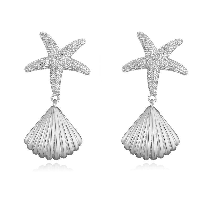 HECHENG, Shell Textured Starfish Metal 18K Gold Plated Earrings Summer Beach Holiday Glamour Jewellery Holiday Summer Jewellery
HECHENG, Shell Textured Starfish Metal 18K Gold Plated Earrings Summer Beach Holiday Glamour Jewellery Holiday Summer Jewellery