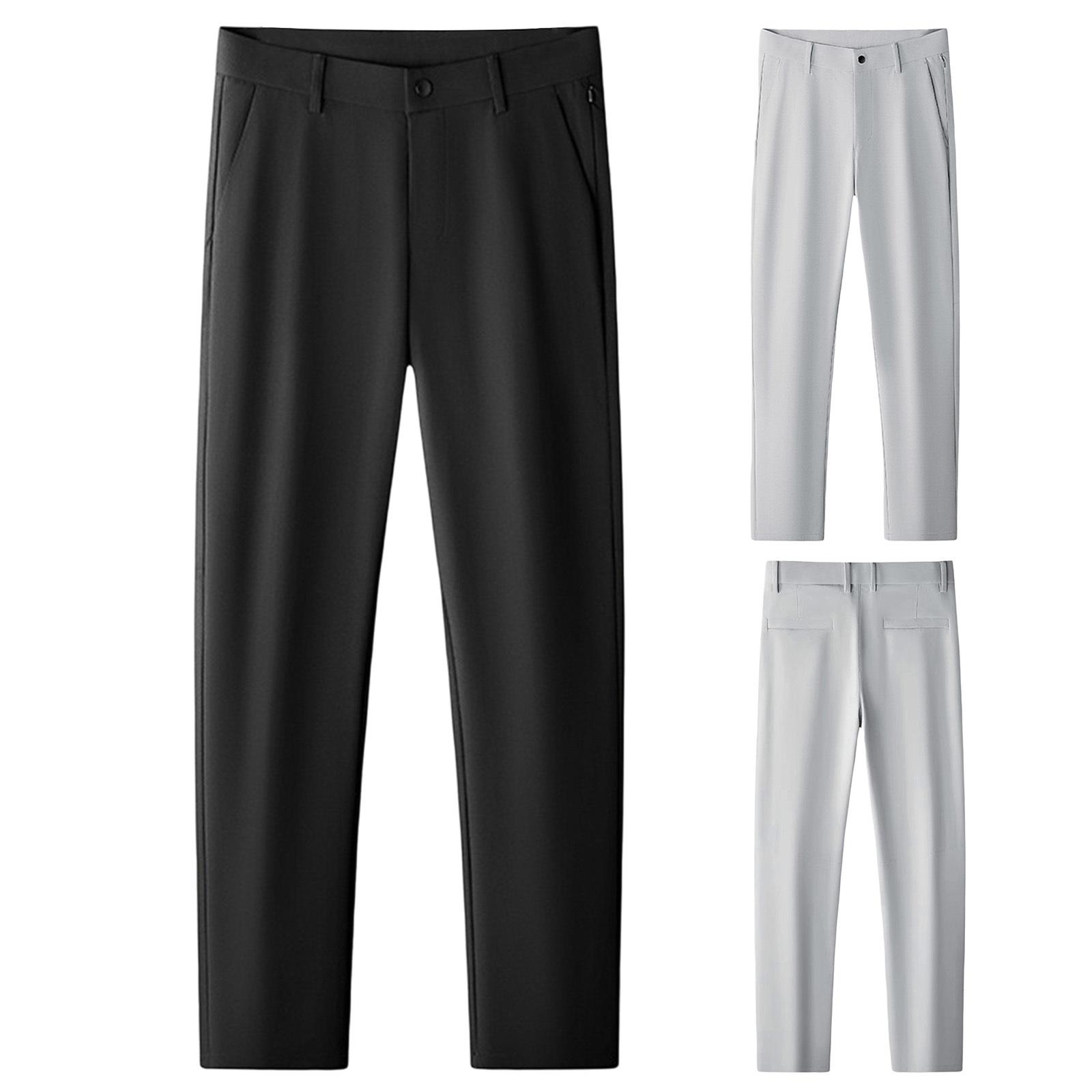 Zipper Fly Casual Golf Pants Men - Moisture-Wicking Solid Color Trousers with Pockets 30 сірий колір
Zipper Fly Casual Golf Pants Men - Moisture-Wicking Solid Color Trousers with Pockets 30 сірий колір