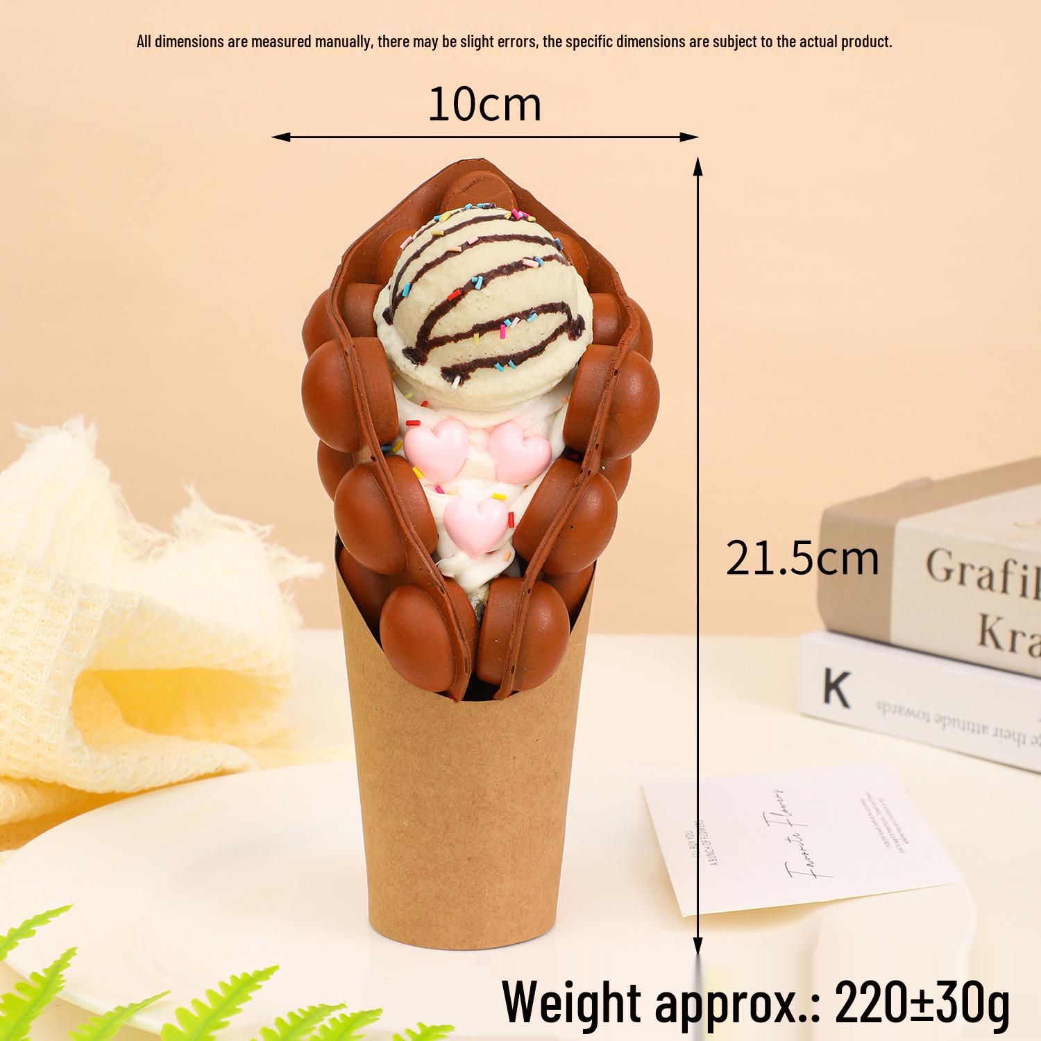 PU Simulation Egg Waffle Ice Cream Dessert Display Toy
PU Simulation Egg Waffle Ice Cream Dessert Display Toy