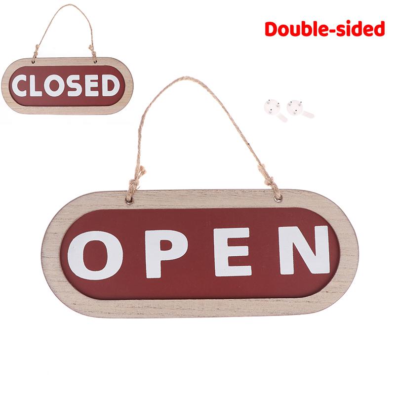Double Sided Open Closed Sign Hanging Wooden Board With Rope For Business Shop Door Store Hours Status Tag European Style
Double Sided Open Closed Sign Hanging Wooden Board With Rope For Business Shop Door Store Hours Status Tag European Style