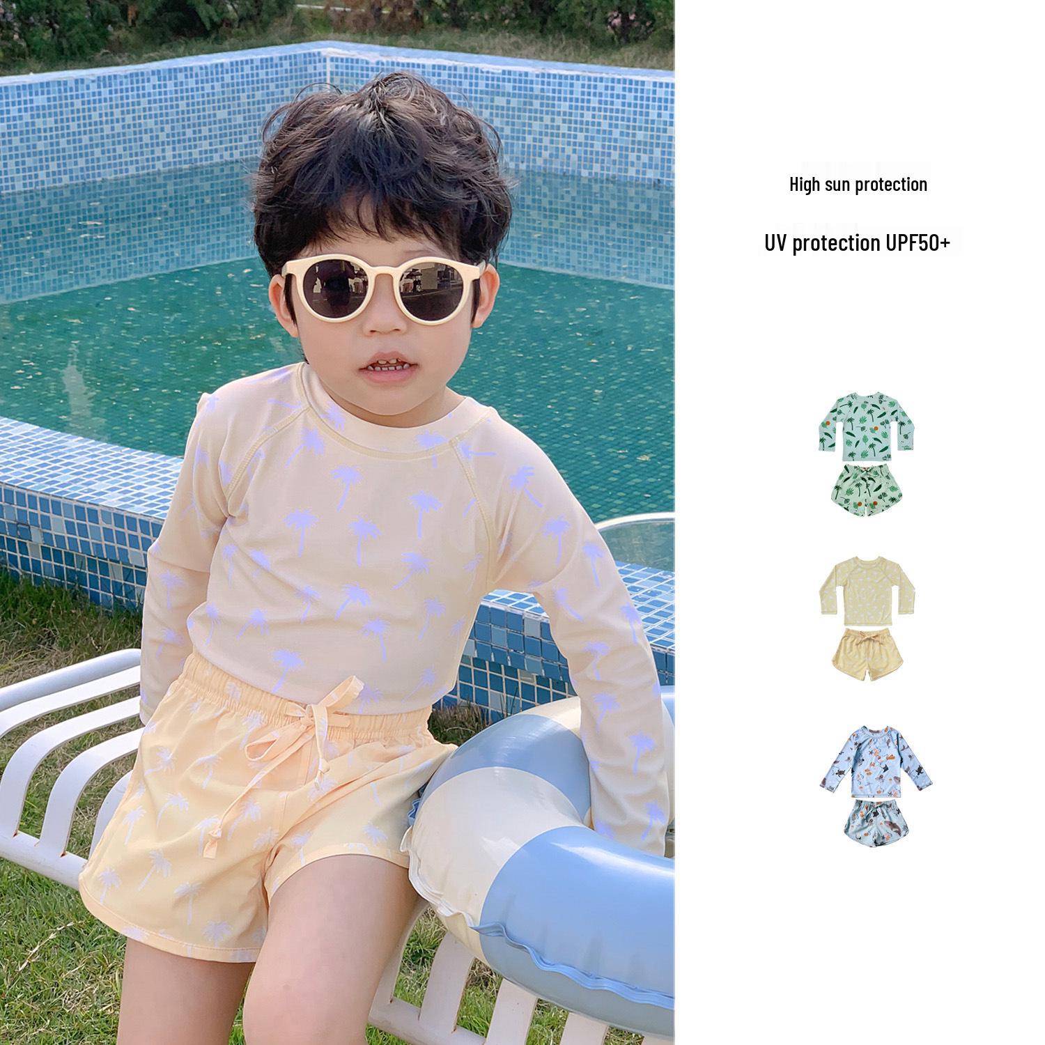 Korean Cartoon Long-Sleeve Boys Sun Protection Quick-Dry Swimsuit for Small to Medium Children 80
Korean Cartoon Long-Sleeve Boys Sun Protection Quick-Dry Swimsuit for Small to Medium Children 80