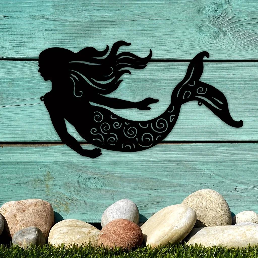 Mermaid Metal Wall Art Decor Rustic Hanging Mermaid Wall Decor Ocean Themed Mermaid Decorations Mermaid Sculpture
Mermaid Metal Wall Art Decor Rustic Hanging Mermaid Wall Decor Ocean Themed Mermaid Decorations Mermaid Sculpture
