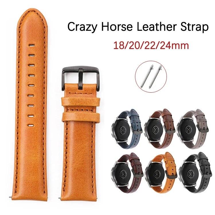 Vintage Genuine Leather Strap 18/20/22/24mm Stainless Steel Buckle Crazy Horse Leather Quick Release Men Women Bracelet Band 24mm
Vintage Genuine Leather Strap 18/20/22/24mm Stainless Steel Buckle Crazy Horse Leather Quick Release Men Women Bracelet Band 24mm