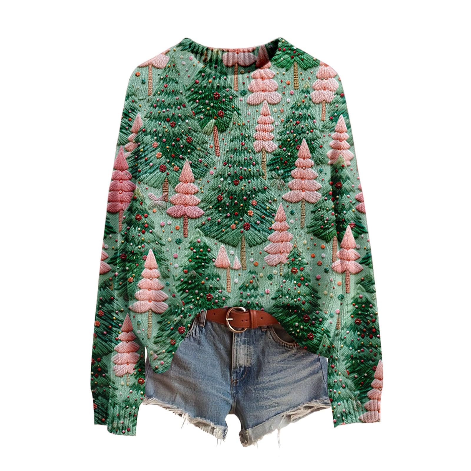 Жіночий смішний жіночий різдвяний светр з круглим вирізом, різдвяний джемпер, різдвяний наряд, потворний світшот, різдвяний костюм XXL зелений
Жіночий смішний жіночий різдвяний светр з круглим вирізом, різдвяний джемпер, різдвяний наряд, потворний світшот, різдвяний костюм XXL зелений