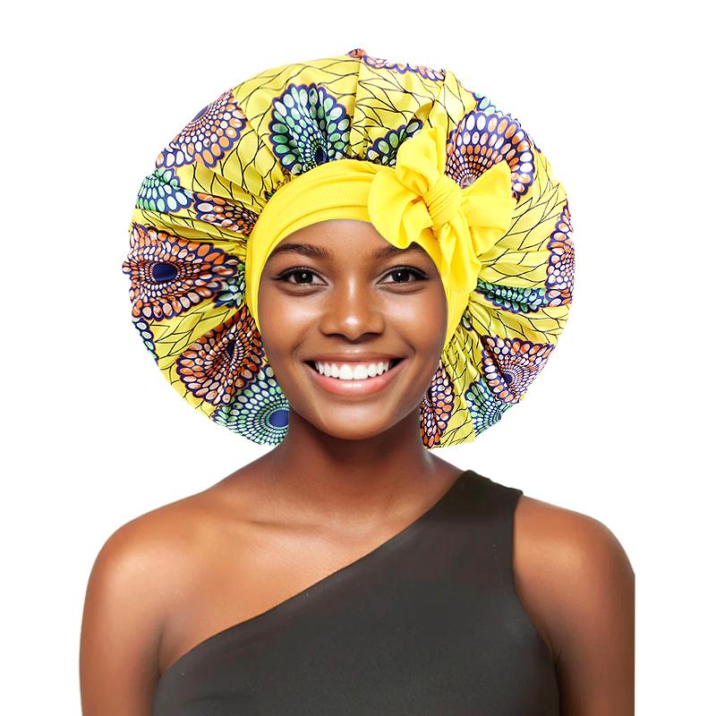 African Large Women Bonnet Satin Ribbon Sleep Cap Elastic Band Women Head Wrap Ladies Night Sleeping Cap Turban Chemo Hat One Size
African Large Women Bonnet Satin Ribbon Sleep Cap Elastic Band Women Head Wrap Ladies Night Sleeping Cap Turban Chemo Hat One Size