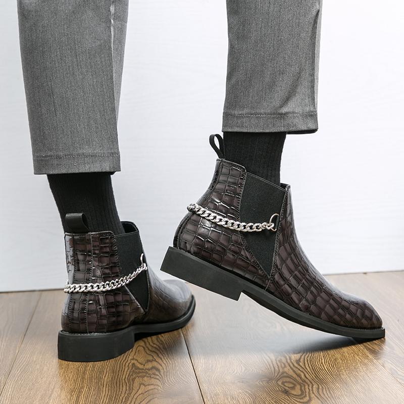 Мужские повседневные ботинки Chelsea Motorcycle Boots Brown Leather Demiseason Punk Ankle Boots Street Style Party Night Club Boots EU:38 чёрный
Мужские повседневные ботинки Chelsea Motorcycle Boots Brown Leather Demiseason Punk Ankle Boots Street Style Party Night Club Boots EU:38 чёрный