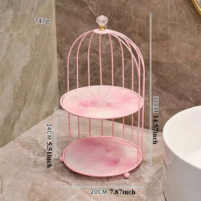 PinkIron Art Nordic Style Bird Cage Rack Lipstick Perfume Cosmetic Skin Care Product Storage Rack Finishing Table Rack
PinkIron Art Nordic Style Bird Cage Rack Lipstick Perfume Cosmetic Skin Care Product Storage Rack Finishing Table Rack