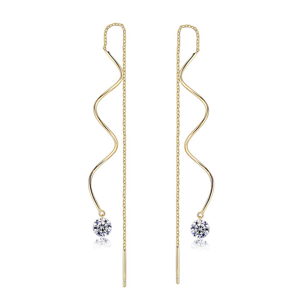 ZHOUYANG Earrings For Women Simple Spiral Ear Line AAA+ Cubic Zirconia Rose Gold Color Fashion Earrings Jewelry KC170
ZHOUYANG Earrings For Women Simple Spiral Ear Line AAA+ Cubic Zirconia Rose Gold Color Fashion Earrings Jewelry KC170