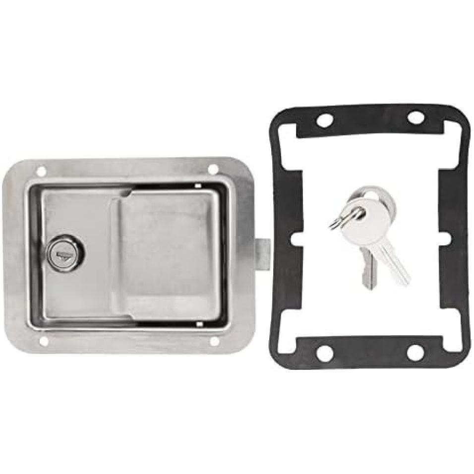 Trailer Toolbox Latch, RV Handle Paddle Lock with 2 Keys Stainless Steel Toolbox Lock for Trailer Truck
Trailer Toolbox Latch, RV Handle Paddle Lock with 2 Keys Stainless Steel Toolbox Lock for Trailer Truck